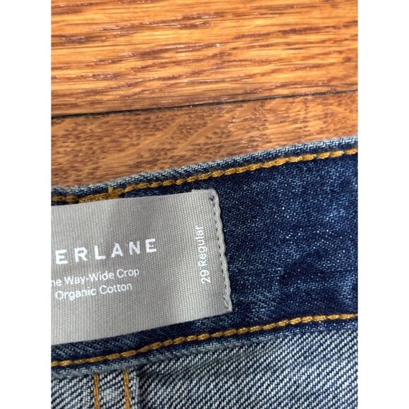 Everlane Womens Way-Wide Crop Jeans Size 29 31x20 Blue Dark Wash Denim Cropped - Picture 5 of 8